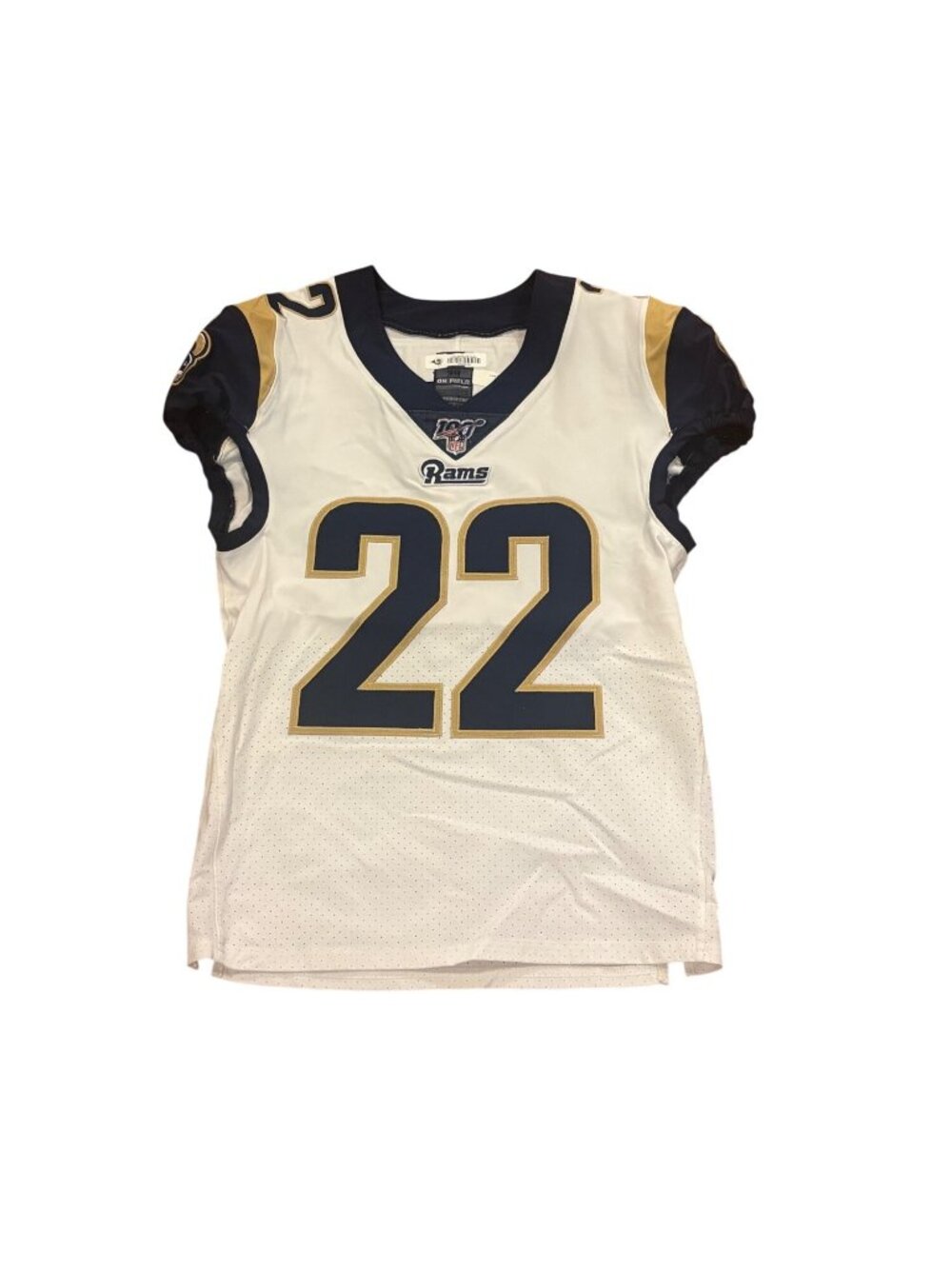 Nike Los Angeles Rams Marcus Peters #22 Team Issued NFL Jersey White Size 38